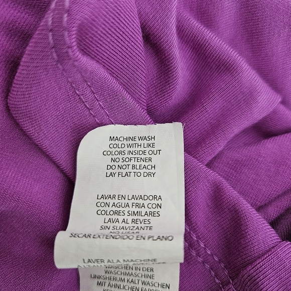 Fabletics Neema Long Maxi Dress Purple Sleeveless Stretch Knit Pull On XL - Picture 8 of 8